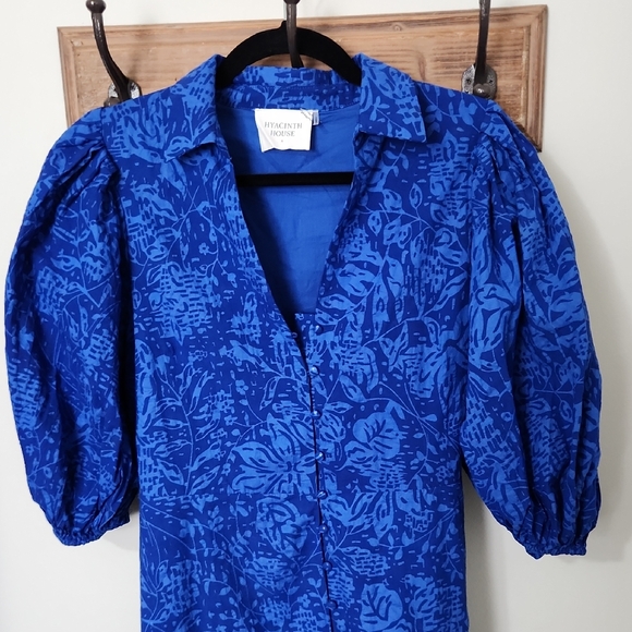 Hyacinth House Royal Blue Button Front Brady Maxi Dress Small EXCELLENT CONDITIO - Picture 5 of 11